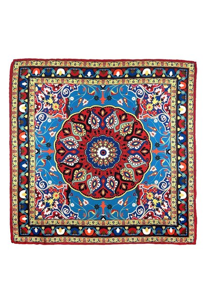 Çok Renkli Motif Desen Erkek Cep Mendili SPS606-86