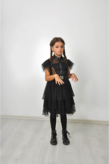 strapless open back dress Hand-Crochet Wednesday Inspired Doll in Raven Party Dress – The Crochet  Boutique UK main image 1