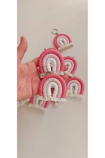 Gökkuşağı Makrome Bebek Hediyeliği Alas Tasarım 10 Adet Kişiye Özel