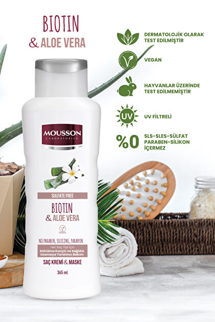 Mousson Biotin ve Aloe Vera İçeren Dökülme Karşıtı ve Uzamaya