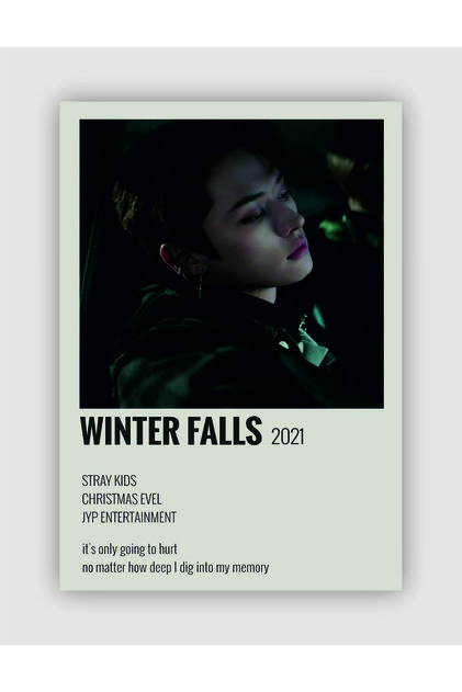 STRAY KIDS Winter Falls K-pop Duvar Posteri - Duvar Dekoru - Kalın Kağıt - Çerçevesiz