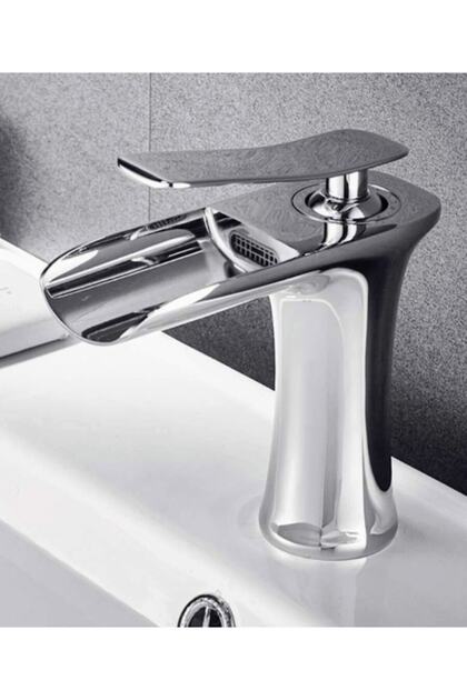 Banyo Lavabo Batarya Şelale Model Krom