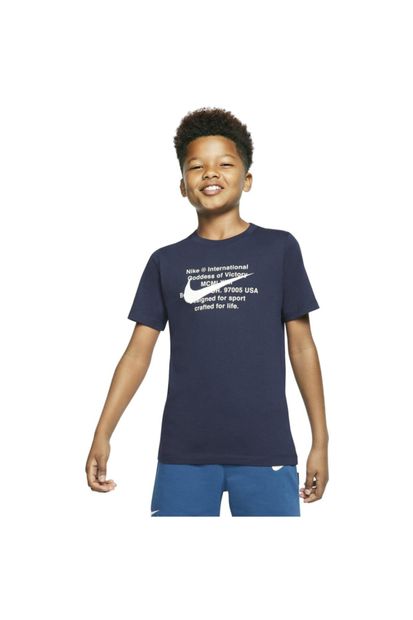 Nike Erkek Çocuk Lacivert T-shirt Ct2632-451 - 1