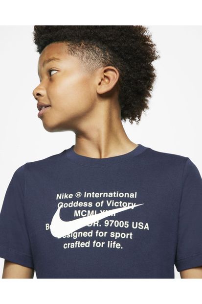 Nike Erkek Çocuk Lacivert T-shirt Ct2632-451 - 2