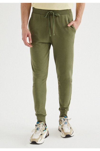 Men's Khaki Regular Fit Sweatpants