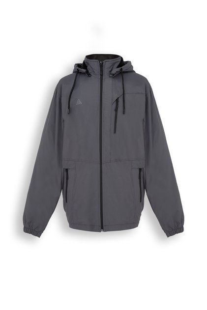 MEN'S LARGE LARGE FLEECE HOODED RAINCOAT WITH INNER POCKET LARGE COAT DAWRAZZ-506
