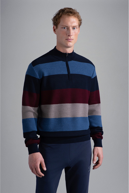 MEN'S ZIPPED PULLOVER C.W. WOOL