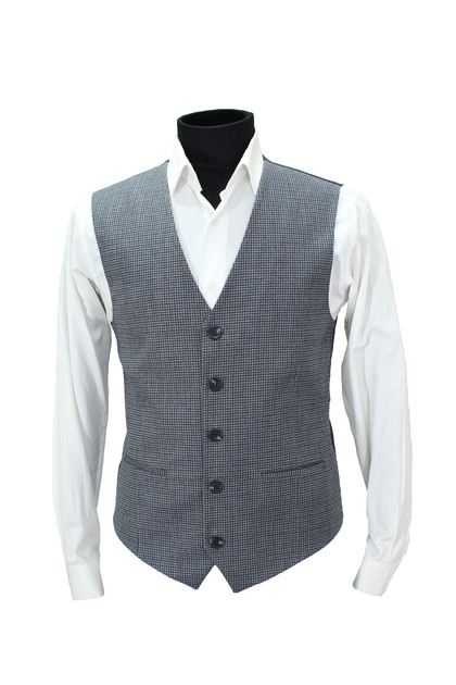 MEN'S VEST V-NECK NAVY BLUE GRAY 50598