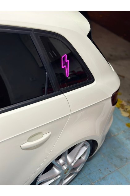 Car interior neon led lighted decor lightning (12 volt suction cups PINK)