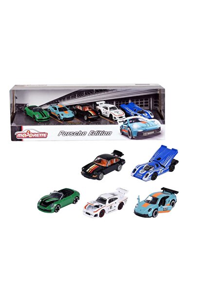 京商　1/64 PORSCHE 5台 Majorette Seçtim Aldım Porsche Edition 5'li Set 1/64 Metal Araba