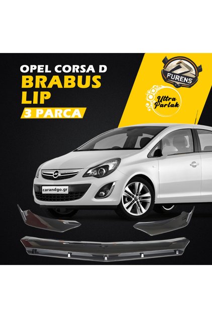 Opel Corsa D 2006-2014 Uyumlu Brabus Ön Lip 3 Parça Kanatlı Lip