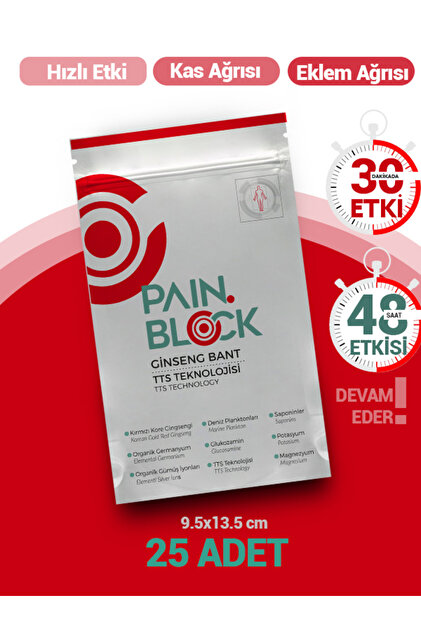PAİN BLOCK Pain Block Pain Free TTS TECHNOLOGY PAİNLESS/AĞRI BANDI