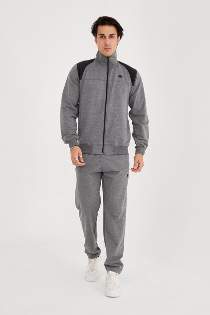 Men's Prevailing Collar Tracksuit Set 100% Cotton ALLY-204