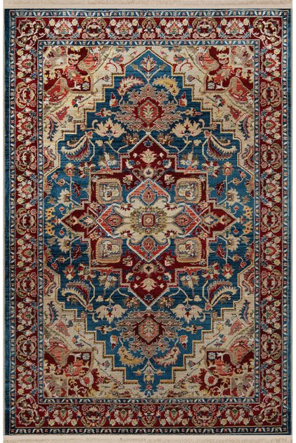 Multicolored Traditional Motif Ethnic Patterned Creative Vintage Decorative Carpet 2660