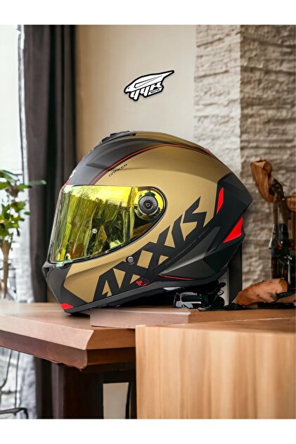 Axxis Draken Copper. ''2 Vizörlü'' Mat Motosiklet Kapalı Kask