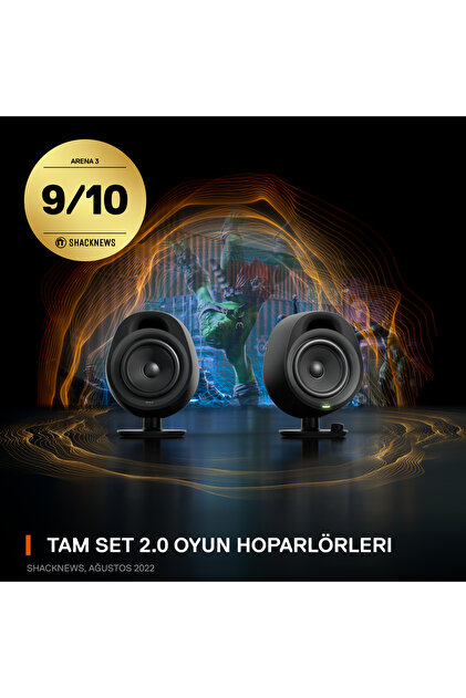 SteelSeries Arena 3 2.0 Oyun Hoparlörleri – Kablolu Ve Bluetooth