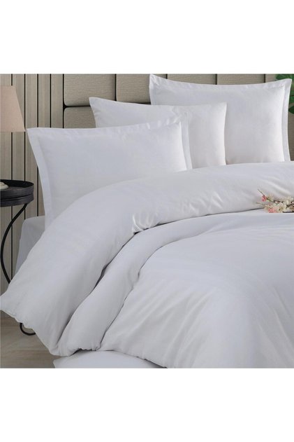 SINGLE PERSON Duvet Cover Set MELKOR V1 WHITE