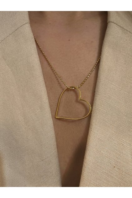 Ball Chain Heart Necklace