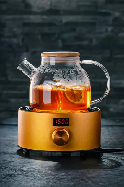 Comprox Cambu Bambu Zarafeti, Isıya Dayanıklı 900 ml Süzgeçli Cam
