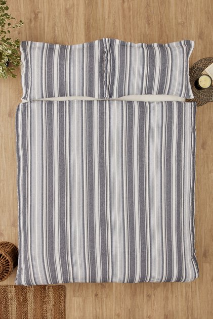 Young Farley Double Bed Cover Set Indigo