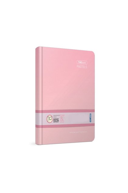 The Book Pastel 17x24 120 Sheets Hard Cover Hardcover Checked Notebook Pastel Pink (3310)