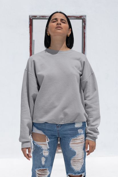 Angemiel Kadın Gri Wear Sweatshirt - 3