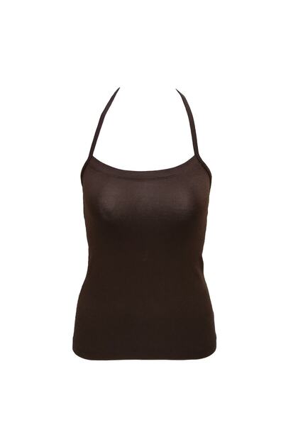 Women's Modal Halterneck Strapless Brown Body