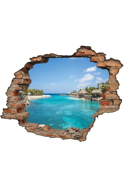 Kırık Tuğla Tatil Köyü Deniz Duvar Sticker-223