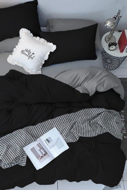 Double Sided Cotton Double Duvet Cover Set