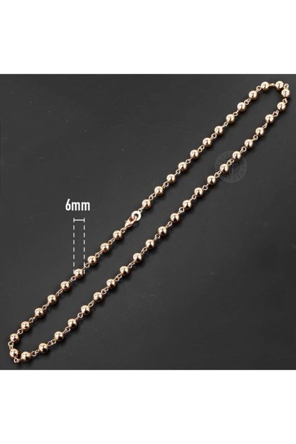 Venedik Tilki Kuyruğu Desenli Vıntage Zincir Kolye(ROSE GOLD)