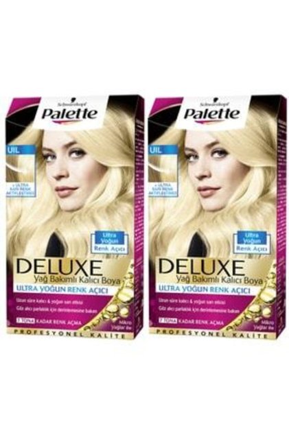 2’li Palette Deluxe Ultra Yoğun Renk Açıcı, Sarı Renk Aktifleştirici - Yağ Bakımlı Kalıcı Saç Boyası