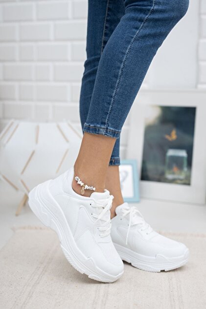 Larasima Kadın Beyaz Sneaker - 1