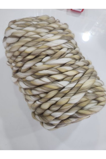 Twisted Wool Yarn Coffee 500 Gr