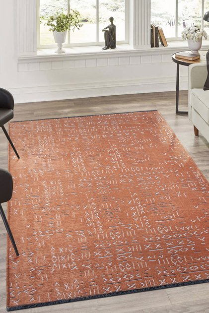 Morocco Serisi Dokuma Kilim Bakır