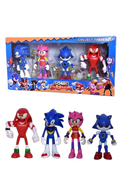 Genel Markalar Sonic 4 Figür Set Kirpi Sonic Amy Knucles - Fiyatı