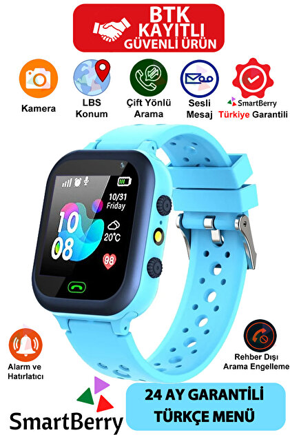 Smartberry Z5 Lbs Konumlu Akıllı Çocuk Takip Saati Sim Kartlı