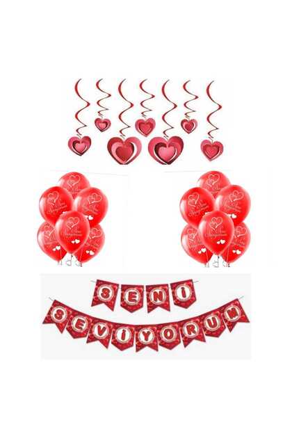 MİNİ PARTY STORE SENİ SEVİYORUM PARTİ SETİ