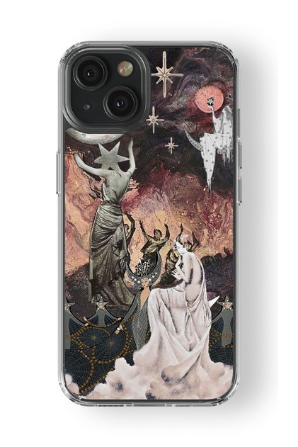 iPhone 15 Compatible Dark Night Design Printed Transparent Case
