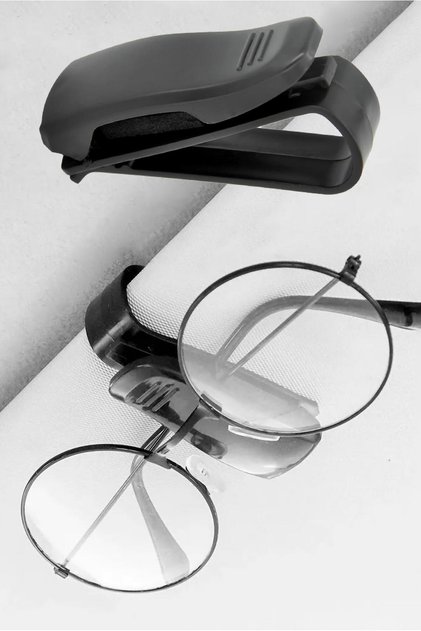 Car Glasses Holder Universal Glasses Card Holder with In-Car Sun Visor Clip