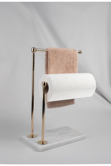 Doğal Mermer Altın Dekoratif Havluluk Banyo Düzenleyici , Metal Profil Çubuk