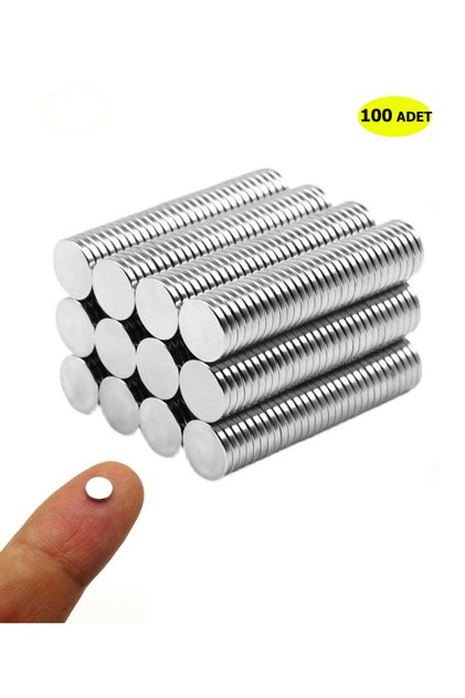 100 Adet, Yuvarlak Neodyum Mıknatıs, 5x1 Mm, Mini Neodyum, Magnet