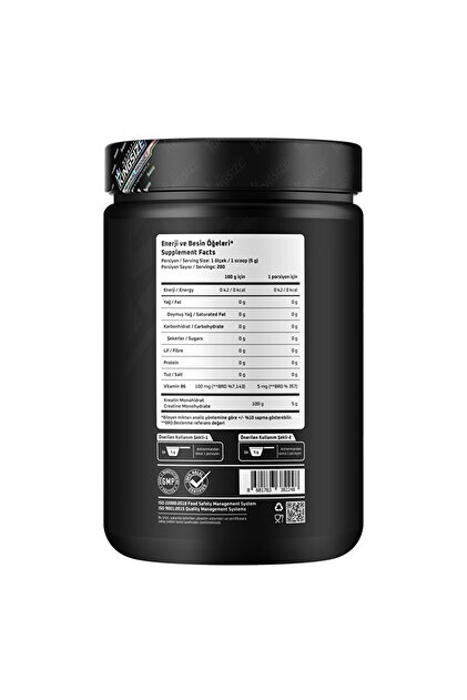 Kingsize Nutrition Creatine Powder 1000 gr Aromasız - 3