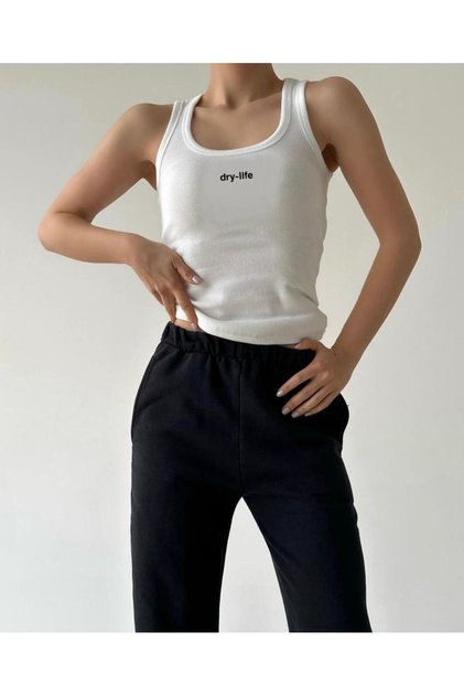 Halter Neck Long Length Printed Ribbed Athlete T-Shirt