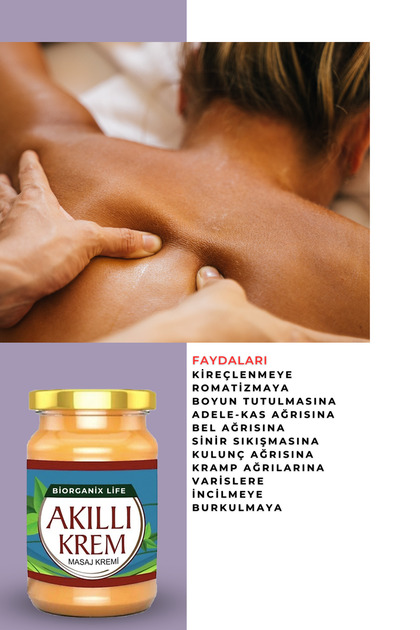 Biorganix Life Akıllı Masaj Krem %100 Doğal Akıllı Krem 100 ml
