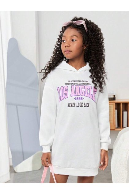 Children's Los Angeles Printed Girls' Sweatshirt Dress / Tunic