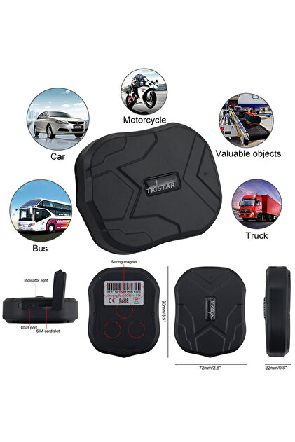 TKSTAR TK905 GPS MIKNATISLI SU GEÇİRMEZ ÜCRETSİZ WEB UYGULAMALI