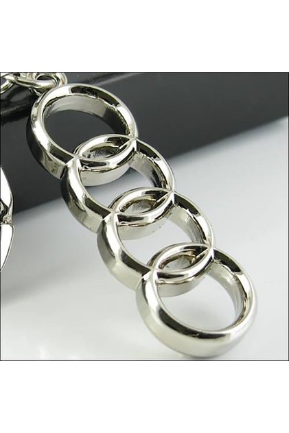 Audi Keychain Metal 3d Metal Auto Keychain - Chrome Plated Auto Keychain