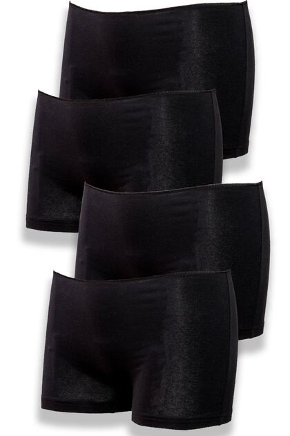 4 Pack Women's Black Modal Cotton High Quality Natural Boxers