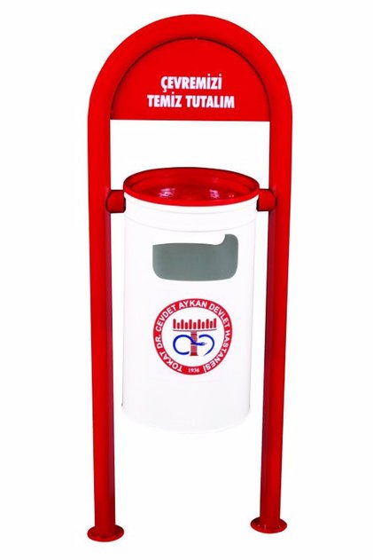 Sn 112 Iki Ayaklı Boyalı Dış Mekan Çöp Kovası