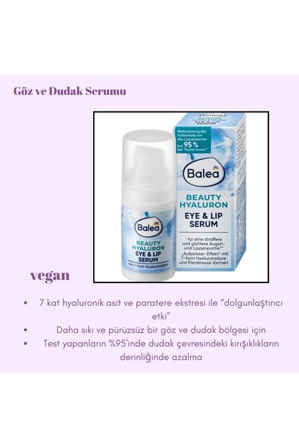 GÖZ VE DUDAK ÇEVRESİ BAKIM SERUMU ALMAN KALİTESİ